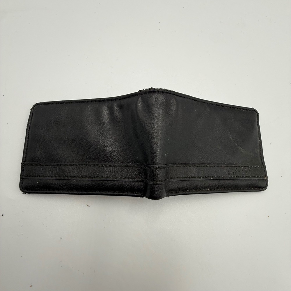 Express NYC Bifold Wallet OS Black Minimalist Professional Accessory - Picture 4 of 6